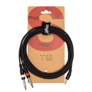 Cable Stagg 3.5mm a Doble 1/4